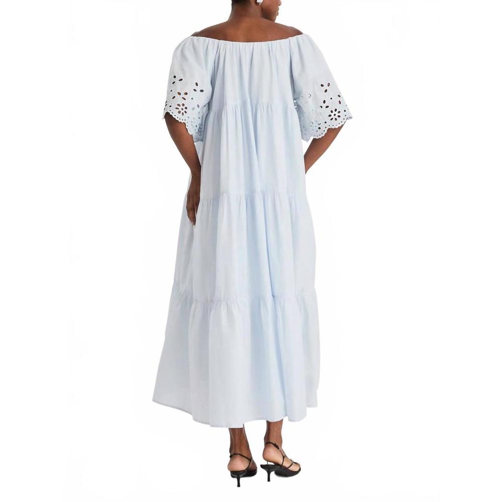 NEW MERLETTE berenson midi dress in blue - Picture 2 of 4